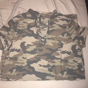 Francesca’s Camo T-Shirt Dress